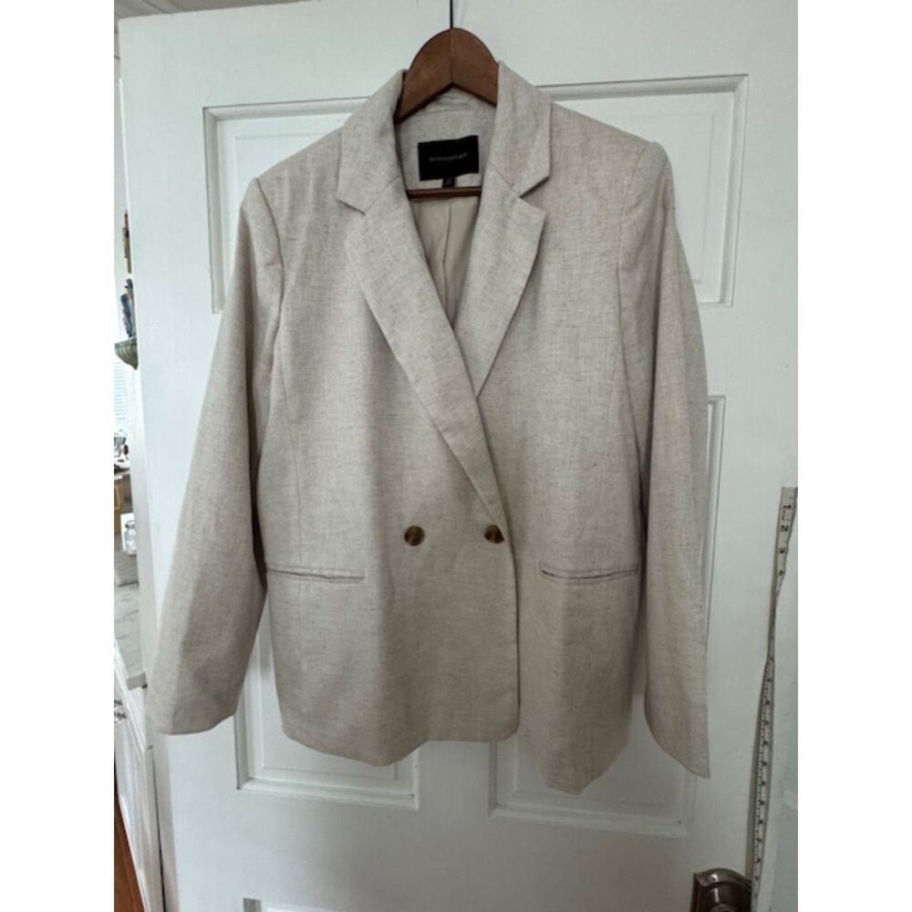NWOT Banana Republic Linen Blazer, Oatmeal color, Size 12P